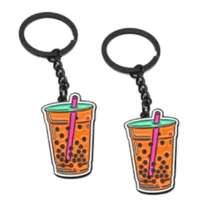 Tùy Chỉnh Cổ Điển & Phim Hoạt Hình Phong Cách Móc Khóa Cá Nhân Kim Loại <span class=keywords><strong>Key</strong></span> Holder Ring Với Men In Ấn Hạnh Phúc Quà Tặng Keychain Khoảng Trống - Product Image 3