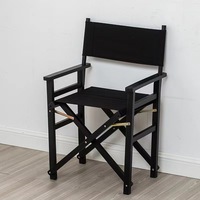 Meubles en teck personnalisés pour l'extérieur chaise de réalisateur pliante pliable et portable de camping à dossier haut réglable en bois
