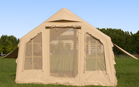Populaire Grand Luxe 8/9 Sqm Air Tente Gonflable Camping Soleil Pluie Protection Étanche Maison Extérieure avec Tubes Épaissis