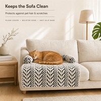 Coussin de canapé pour animaux de compagnie, lit pour chien ou chat de petite et moyenne taille, rembourrage en fibre de polyester et coton PP, housse en peluche, base antidérapante, étiquette personnalisée.