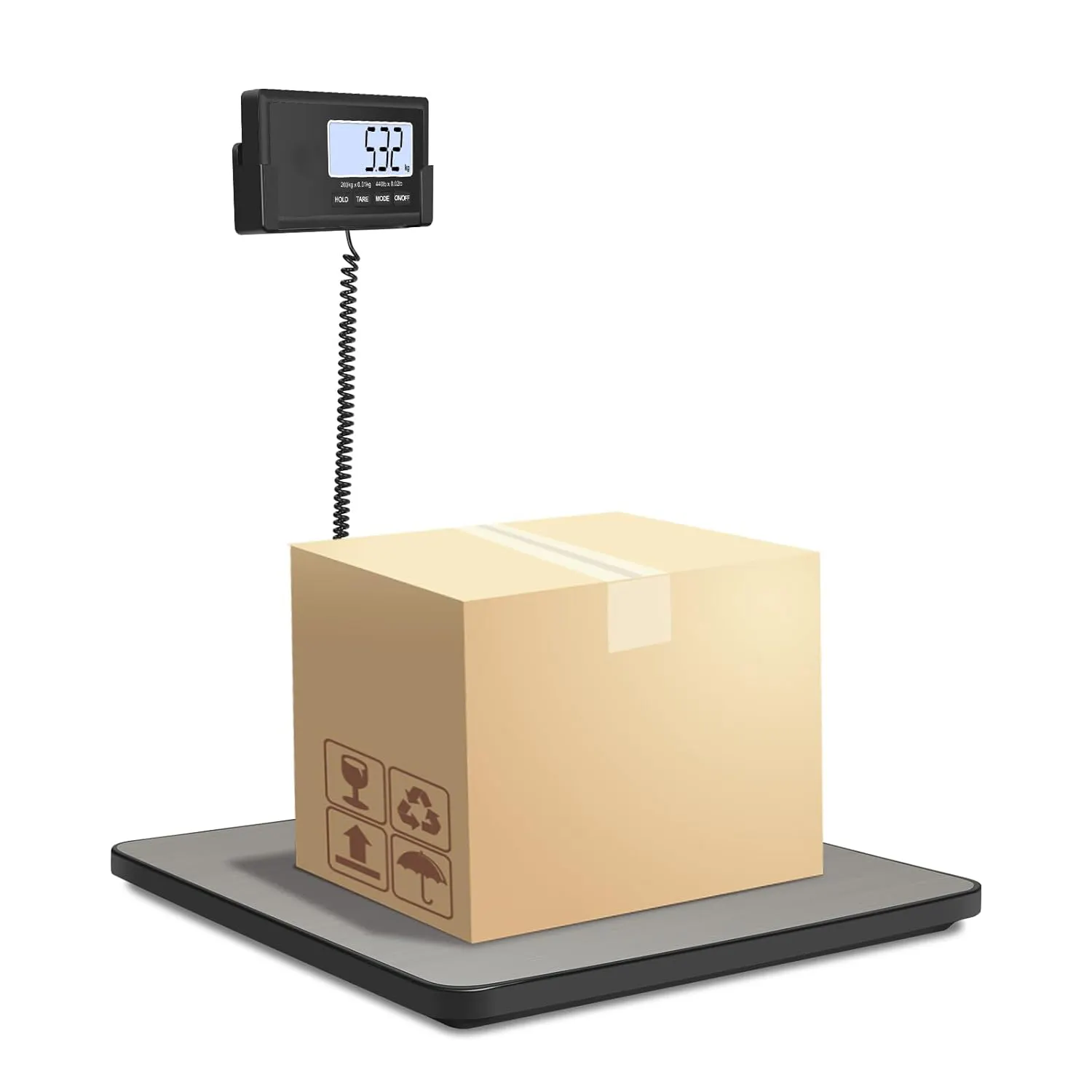 Shipping Scale 440lb/200Kg High Accuracy Digital Postal Postage Scale for Packages/Luggage/Pet/Warehouse Hold/Tare Function