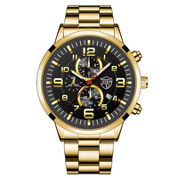 Montre pour homme DEYROS en solde, montre pour homme avec calendrier, montre TIMEX à six broches, bracelet en acier, quartz, étanche, sportive, lumineuse