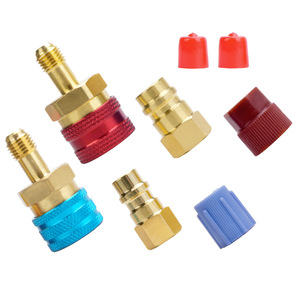Car Air Conditioning R1234yf High Low Pressure Quick Connector All Copper Refrigerant <b>Charging</b> <b>Plug</b> Dual Purpose HR075 - Product Image 4