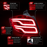 Nouvel ensemble de feux arrière à LED rouges BK pour Chevrolet Cruze Hatchback 2011-2015, clignotants séquentiels, feux de freinage et de recul, Plug & Play
