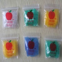 Sacs en plastique pour pommes de taille personnalisée, prix d'usine Qingdao, avec logo, petits sacs imprimés, mini-sacs refermables