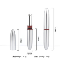 Étiquette privée balle 0.8g rond vide rouge à lèvres conteneur ABS bouchon à vis Tube rouge à lèvres maquillage emballage