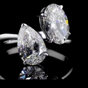 สไตล์ของเครื่องประดับเป็นที่รู้จักกันในนามแหวน Toi et Moi, โดดเด่นด้วยแถบบายพาสแบบเปิดที่มีสองแบบที่แตกต่างกัน - Product Image 4