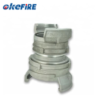 Okefire Vente Chaude Raccord Réducteur Français en Aluminium et Acier Inoxydable Argenté 1 1/2"~4"