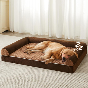Lit orthopédique pour chien de grande taille, en mousse à mémoire de forme, imperméable, avec housse amovible et lavable. - Product Image 4