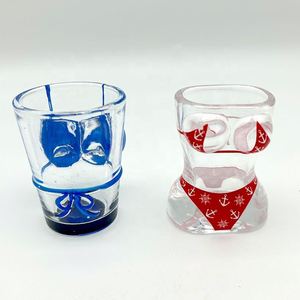 Hot Selling Hand Painted Souvenir Gifts Shot Glass <b>Boob</b> Shape Bikini Sexy Body Shape Shot Glass Cup Bikini Shot Glass - Product Image 2