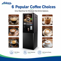 Distributeur automatique de café commercial Aidewo 7840TL-T10, entièrement automatique, fonctionnant avec des pièces de monnaie, pour les environnements très fréquentés