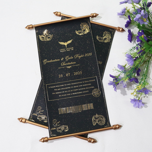 Carte d'invitation de fête de remise des diplômes de défilement d'événement de costume de mascarade avec des annonces de boîte pour des universités de collèges de lycée - Product Image 5