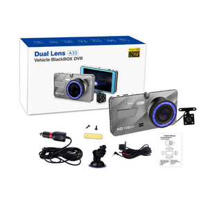 Cámara de salpicadero Dual para coche, grabadora de vídeo DVR frontal y trasera de 4 pulgadas, LCD, FHD, 1080p, lente Dual - Product Image 6