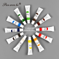 Set di Colori a Tempera Premium Panwenbo, 12 Colori da 6ml, Tubetti Non Tossici in Scatola di Carta, Set di Pittura a Tempera per Artisti, Studenti e Bambini