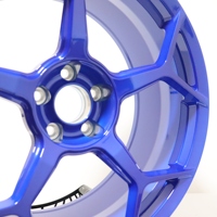 Jantes forgées Xywheel Glossy Blue à 5 branches, 18-22 pouces, 5x112 5x120, en alliage d'aluminium 6061-T6, pour voitures de sport, moyeu forgé sur mesure