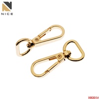 Mousqueton en D de 15,8 mm en alliage de zinc, boucle pivotante pour sac à main, laisse de chien, bijoux, accessoires de boîte cadeau, logo personnalisé