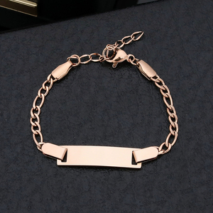 Bracelet pour enfants en acier inoxydable réglable, personnalisable, gravable, avec inscription personnalisée, bijoux DIY - Product Image 2