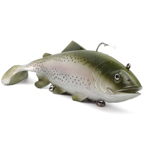 เหยื่อ<span class=keywords><strong>ปลอม</strong></span> PVC แบบนิ่มสำหรับปลาใหญ่ในทะเลน้ำลึก 30 ซม. 400 กรัม สีเทาลายจุด สำหรับตก<span class=keywords><strong>ปลา</strong></span>จากเรือ - Product Image 3