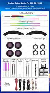 Nâng cấp đèn viền nội thất xe hơi <span class=keywords><strong>LED</strong></span> Symphony 256 màu cho BMW <span class=keywords><strong>4</strong></span> Series M4 F82/F83/F32/F33 - Phụ kiện trang trí - Product Image 3