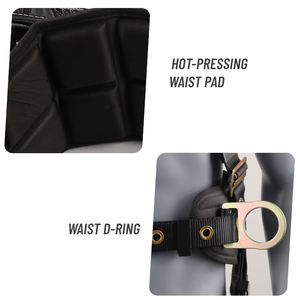 Cinto de Segurança Universal Ajustável para Resgate Corporal Completo com 3 Anéis em D de Aço Capacidade de 150kg Material de Poliéster para Homens e Mulheres na Construção - Product Image 4