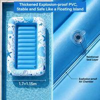 Lit d'eau gonflable portable en PVC, tapis flottant rectangulaire, matelas de piscine gonflable personnalisable