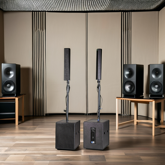 L1 Mini Outdoor Portable Standing Dj Sound System Set Amplified Loud Bass Subwoofer Neodymium Active Speakers Line Array