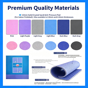 Pickleball Court Mat Interlocking <b>PVC</b> <b>Tiles</b> Eco-Friendly Anti-Bacterial Portable Outdoor Tennis Surface Shock Sports Flooring - Product Image 4