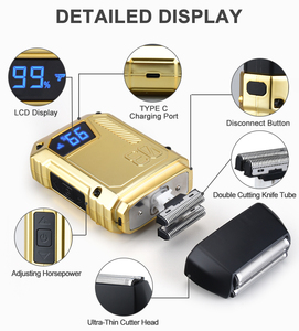 Travel Facial Hair Groomer Compact Face Male Electric <strong>Razor</strong> Rechargeable Electric Shaver Cutter <strong>Foil</strong> - Product Image 2
