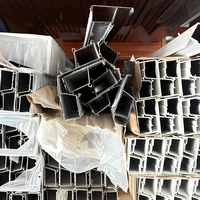 Profilé en aluminium série 6000 pour fenêtres et portes, section de cadre extrudé, taille personnalisée, revêtement poudré anodisé pour la construction