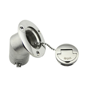 Tapa de Combustible de Acero Inoxidable RICHWITS con Cubierta Abatible de 45 Grados para Puerto de Gasolina de Barco - Product Image 1