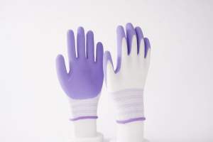 Gant <span class=keywords><strong>3</strong></span> XL de haute qualité en fibre de bambou doublure en polyester sableux, gants enduits noirs paume en <span class=keywords><strong>latex</strong></span> laminé - Product Image 5