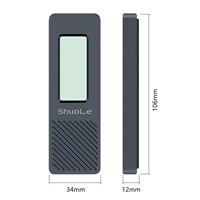 SHUOLE TNP16-P LCD 10Gbps USB-C Portable NVMe M.2 Enclosure Mendukung UASP/Trim untuk M/B+M Key NVMe SATA 2280 Ukuran 12-Bulan