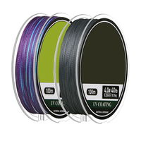 Ligne de pêche flottante tressée multifilament 100m 4/8 brins haute résistance durable imperméable en PE pour la pêche en rivière, lac et ruisseau