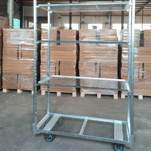 رف معدني للعرض مناسب لغرف الأطفال والمشاتل. عربة زهور زراعية وحاويات نباتات - Product Image 3