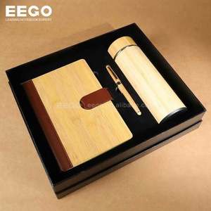 Luxury 2024 Custom Logo Bamboo Notebook <b>Gift</b> <b>Set</b> Business Promotion Notebook <b>Set</b> - Product Image 1