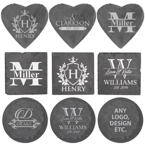 Sous-verres en <span class=keywords><strong>ardoise</strong></span> noire en gros, 4 mm, carrés, style bohème, antidérapants, écologiques, faits à la main, lavables, pour table basse, en vrac - Product Image 4