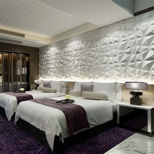 Paneles de Pared 3D de PVC, Ignífugos, Resistentes al Fuego, para <span class=keywords><strong>Hoteles</strong></span>, 500*500, Más Vendidos - Product Image 2