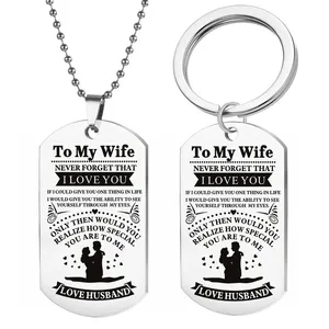 New Engraved Necklace To My Wife Love Your Wife Necklace Gift for Husband New Driver Car's Necklace Charm