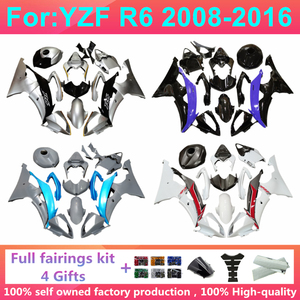 Kit de carénage complet moulé par injection pour moto, compatible avec Yamaha YZF R6 YZF-R6 2008 - 2016 2009 2010, carénages en plastique - Product Image 6