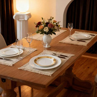 Klassische Künstlerische Bohemian-Style Gewebte Quasten-Tischsets, Geeignet für Heim- und Feiertagsdekoration sowie Alltäglichen Gebrauch