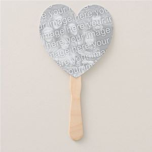 Abanico de Papel Portátil con Forma de Corazón, Hecho a Mano, Impresión Personalizada a Todo Color por Ambos Lados, para Promociones, Precio de Fábrica, Venta Caliente de Verano - Product Image 2