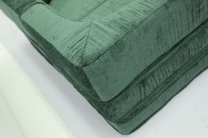 Sofá Cama Acolchado de Terciopelo para Apartamentos Pequeños |   Sofá Modular Rectangular Plegable para 2 Personas, Diseño Urbano Minimalista - Product Image 5