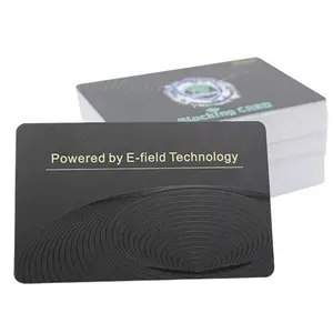 गर्म बेच कस्टम ई-शील्ड कार्ड धारक आरएफआईडी संरक्षण विरोधी चोरी आरएफआईडी अवरुद्ध कार्ड