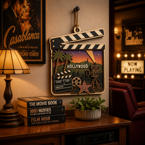 Adorno de Clapperboard de Hollywood |   Decoración de Madera Contrachapada de Álamo en 3D |   Regalo de Estudio Cinematográfico |   Venta al por Mayor OEM |   FSC CPSC |   Paseo de la Fama - Product Image 3