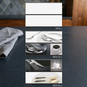 กระเบื้องบุผนังเซรามิกดิจิตอลสีขาว ดีไซน์เนอร์ ขนาด 300x450 มม. ผิวมันเงา สำหรับตกแต่งภายในห้องครัวและห้องน้ำ - Product Image 4