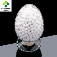 Granul Alumina Aktif Berbentuk Bulat, Bola Alumina Aktif Anti Pecah untuk Menara Pengering Udara