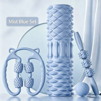 Kit de massage portable en EVA : Rouleau de massage pour les jambes et les pieds, bâton de massage, balle de massage, relaxation musculaire, libération des fascias, yoga, fitness, récupération