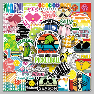 50 autocollants sportifs de pickleball à motif graffiti cool, imperméables pour casque, ordinateur portable, <span class=keywords><strong>tablette</strong></span> - Vente chaude - Product Image 1