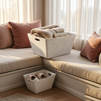 Paniers de rangement en feutre pour l'organisation sous l'escalier, poubelle domestique gain de place, maison minimaliste