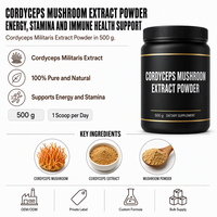 Poudre d'extrait de Cordyceps OEM ODM, complément alimentaire instantané, végétalien, sans gluten, soutien immunitaire, marque privée